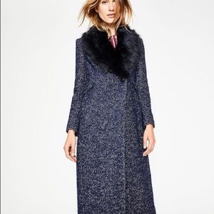 ENDOFSEASON Boden Navy Tweed Burly Coat